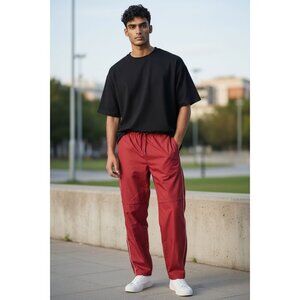 Colorado Timberline Pants Red Vented Convertible Hiking Rain Windbreaker size XL